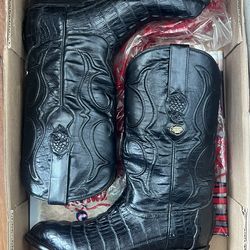 Los Altos size 6 Men’s  Crocodile Skin Leather Cowboy Boots *Excellent Condition*
