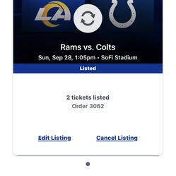 Rams Vs Colts With Tailgate Parking 