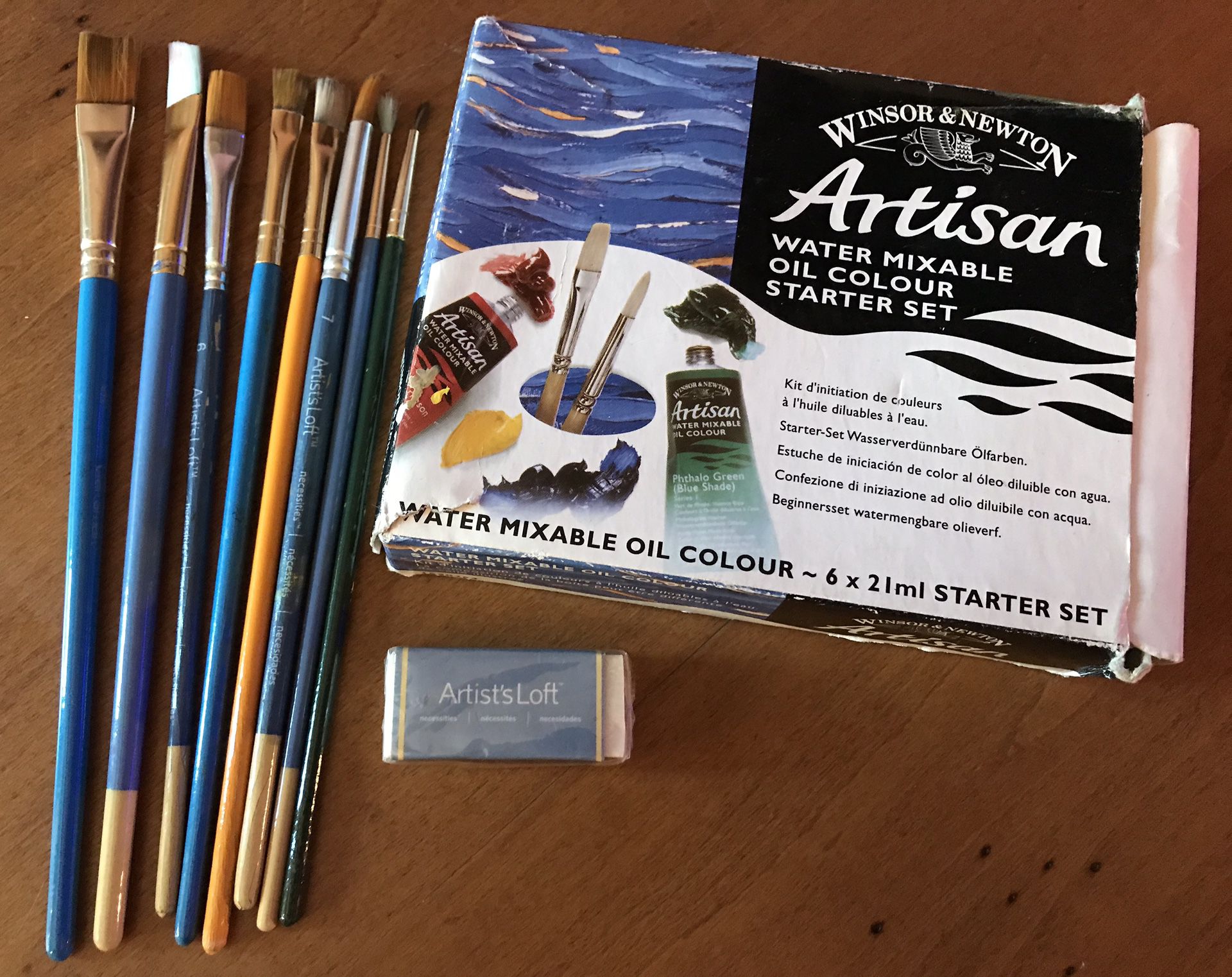 Oil Color Paint Starter Sety and Paint Brush Bundle