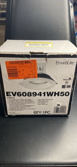 Designers Fountain EV608941WH50 Easy Up 6" 5000K Daylight 93 CRI Integrated LED Recessed Light with J-Box (No Can Needed), 1 Pack