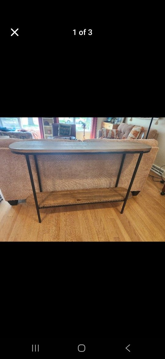 Parsons/Console Table - Wood and Metal - large