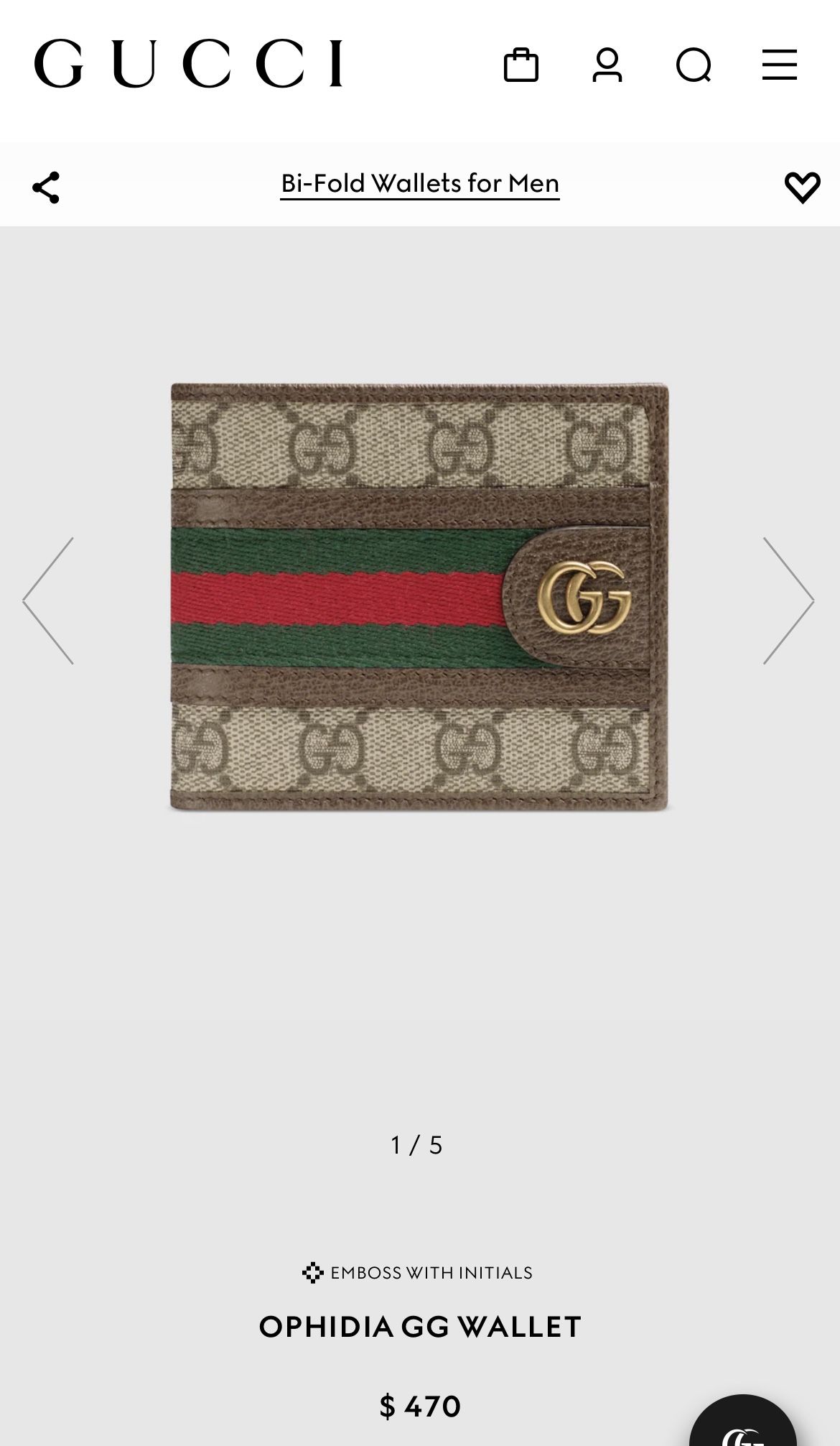 Ophidia GG Gucci Wallet