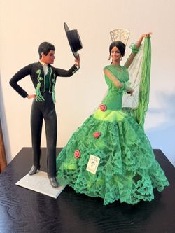 Vintage Marin Chiclana Flamenco Dancer Dolls: Spanish Pair w/ Tags