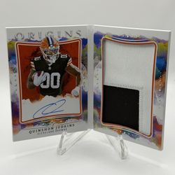 Quinshon Judkins Origins Rookie Booklet Patch Auto Numbered /49 