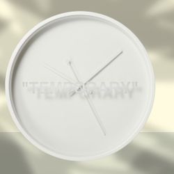 VIRGIL ABLOH X IKEA MARKERAD TEMPORARY WALL CLOCK - WHITE