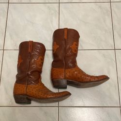 Lucchese Ostrich Cowboy Boots