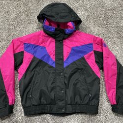 Girl’s Vintage THE NORTH FACE Multi-Color Nylon Winter Jacket - Size 12 (Large)