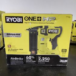 Ryobi ONE+ HP 18V AirStrike 18 Gauge Brad Nailer Brushless P322 