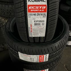 235/40/18 Kumho Istaladas Y Balanceadas