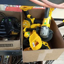 Dewalt Drills, Angle Grinder, Batteries