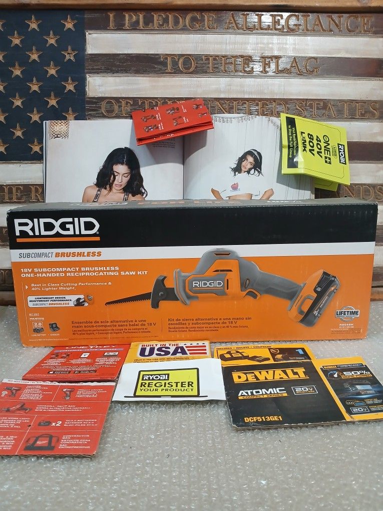 NEW RIDGID 18V BRUSHLESS RECIPROCATING SAW KIT