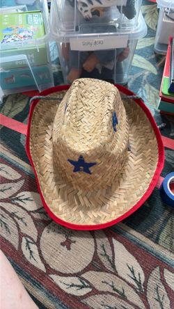 Toddler straw cowboy rancher hat