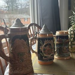 Hand Painted Germany Beer Stein 