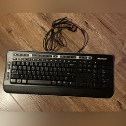 Microsoft Digital Media Keyboard 3000 Model 1343 USB Wired Multimedia - TESTED