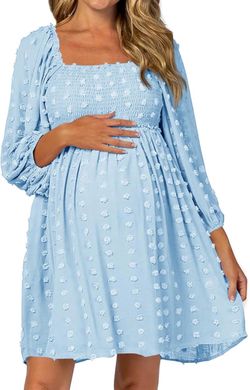 Ofenbuy Long Sleeve Maternity Dress