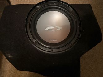 Alpine Type E 10" Subwoofer in Enclosed Custom Box