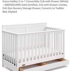 Graco Hadley 4-in-1 Convertible Crib with Drawer, White