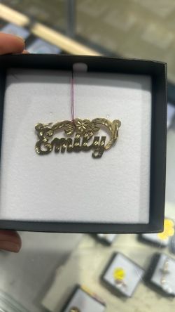 14k Emily gold pendant