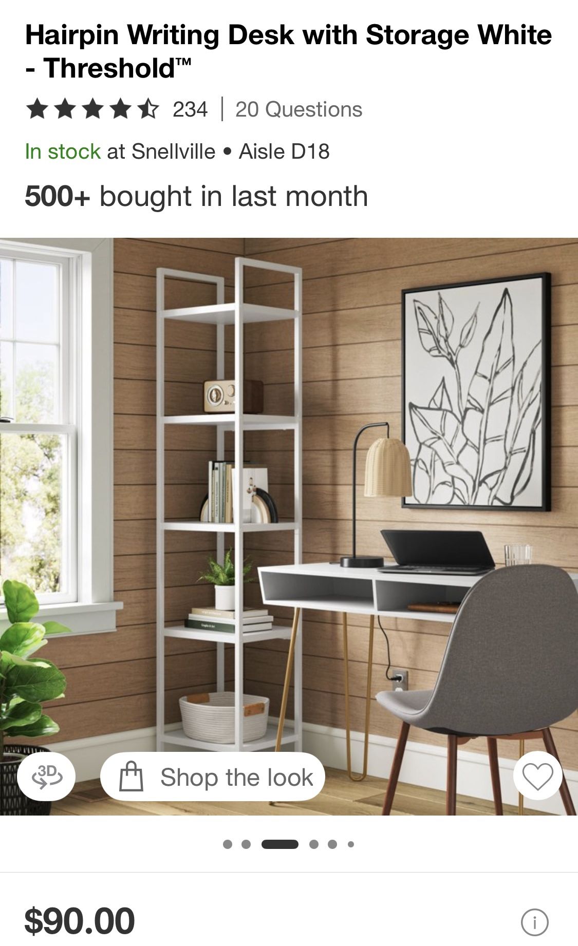 Writing Desk W/ Storage 