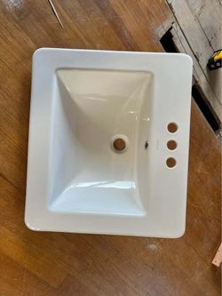 Allen + Roth 21 X 18.5 in Rectangular Bathroom Drop-in Sink #(contact info removed)