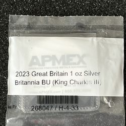 2023 Britannia 1 oz Silver Coin – .999 Fine – BU