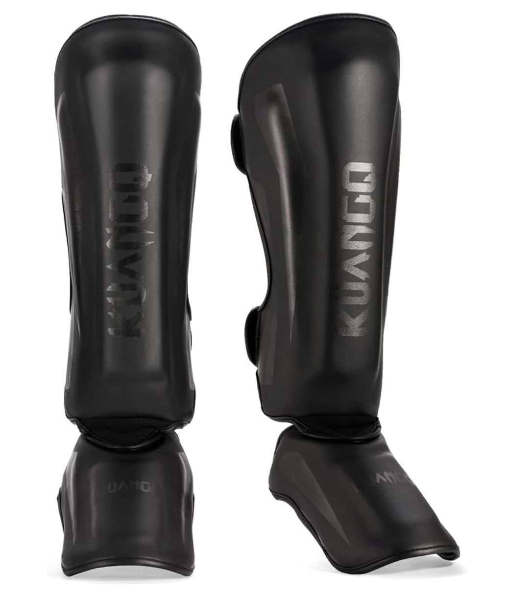 (2222-39) Muay Thai Shin Guards, Muay Thai Martial Arts Kicking Leg Instep Protection Pads Sparring Gear,for Kickboxing MMA Trai2 pairs x $25, size M)