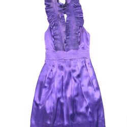 BCBGMaxAzria Silk Halter Dress w/pockets Amethyst Size 0