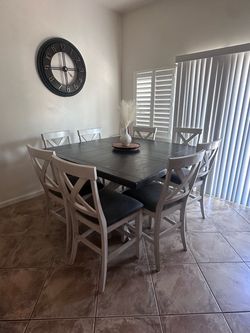 Counter Height Dining Table Set with 8 Chairs