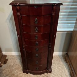 Cherry Wood Jewelry armoire 