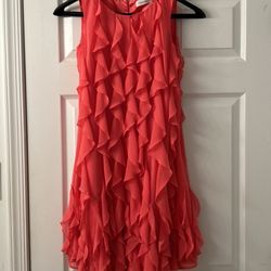 Calvin Klein Ruffled Dress Size S