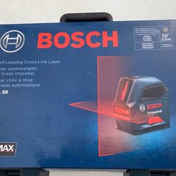 Bosch 50 ft. Cross Line Laser Level Self Leveling with VisiMax Technol
