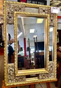 French Mirror, Louis XIV Style/ gold mirror/mirror