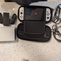 OLED White - 128GB SD Card & Case Bundle - MINT