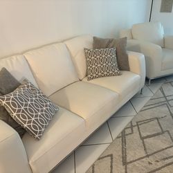 Carlo Perazzi Leather Couch Sofa Living Room Set