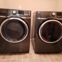 Moving Sale!! GE Grey-Front Load Washer and Dryer