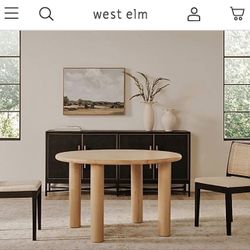 Free Delivery NEW IN-BOX West Elm Dining Table in Solid Oak FSC® Certified Wood Scratch+Stain Resistant (Retail $1,850)