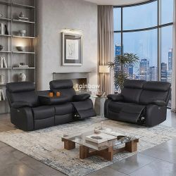 Power Recliner (Set of 2pc), Loveseat Sofa, 3-Seater Couch