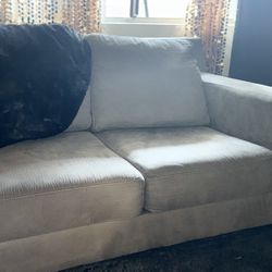Grey Suede Couches/sofa