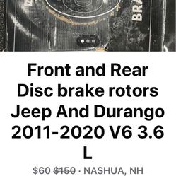 Front and Rear Brakes jeep and durango