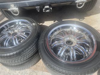 Jeep Tires W/ Crome Rims 20 Inch Garage Kept Reduced 