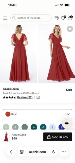 New Beautiful dress rush color, custom made size