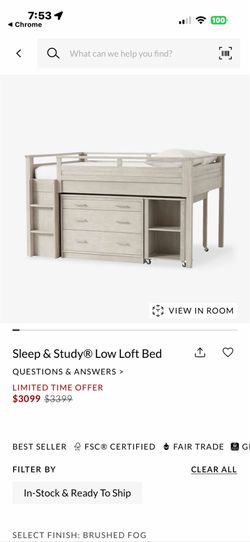TWO Full Size Pottery BarnSleep and Study Captain’s Beds - NEW