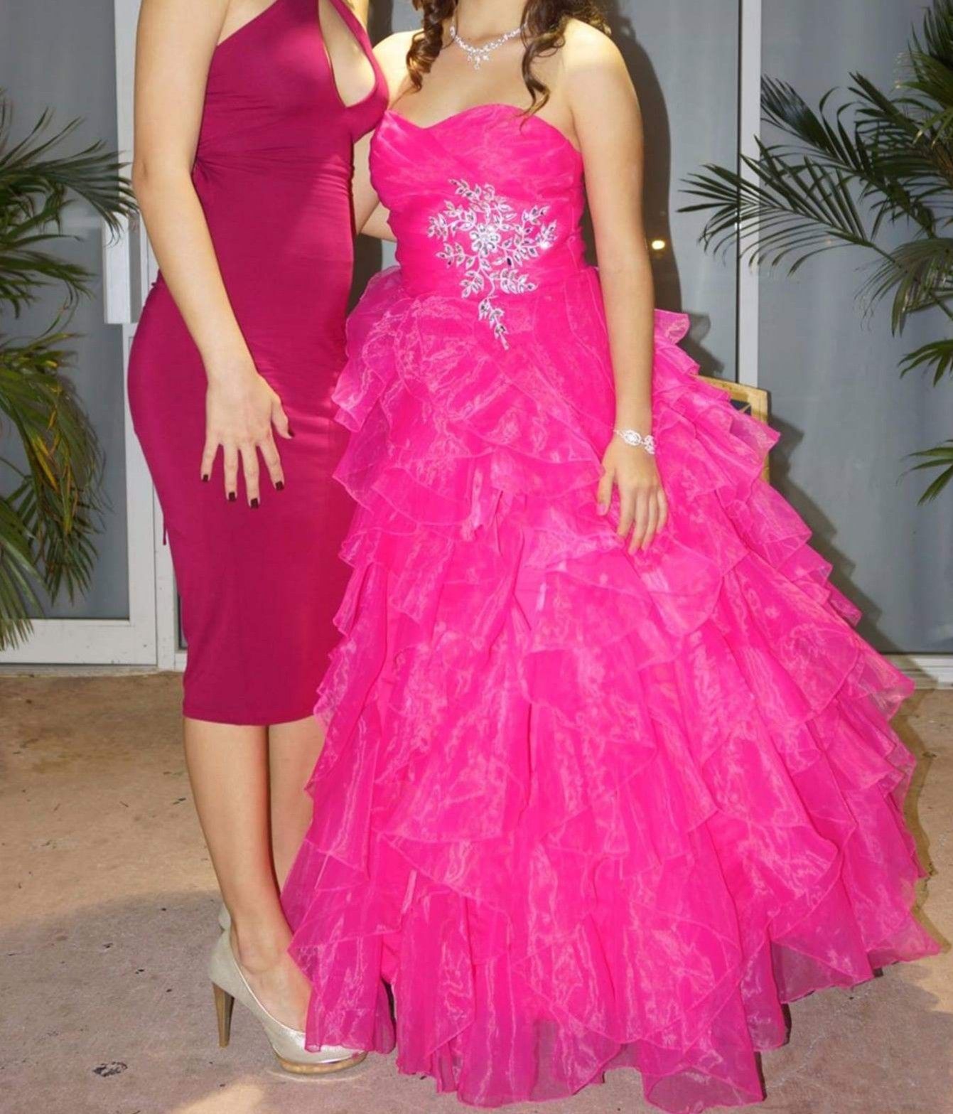 Quinceanera pink dress with tutu