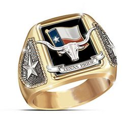 *NEW ARRIVAL* Texas Pride Longhorn Ring Sizes 7/8/9/10/11/12/13 *See My Other 800 Items*