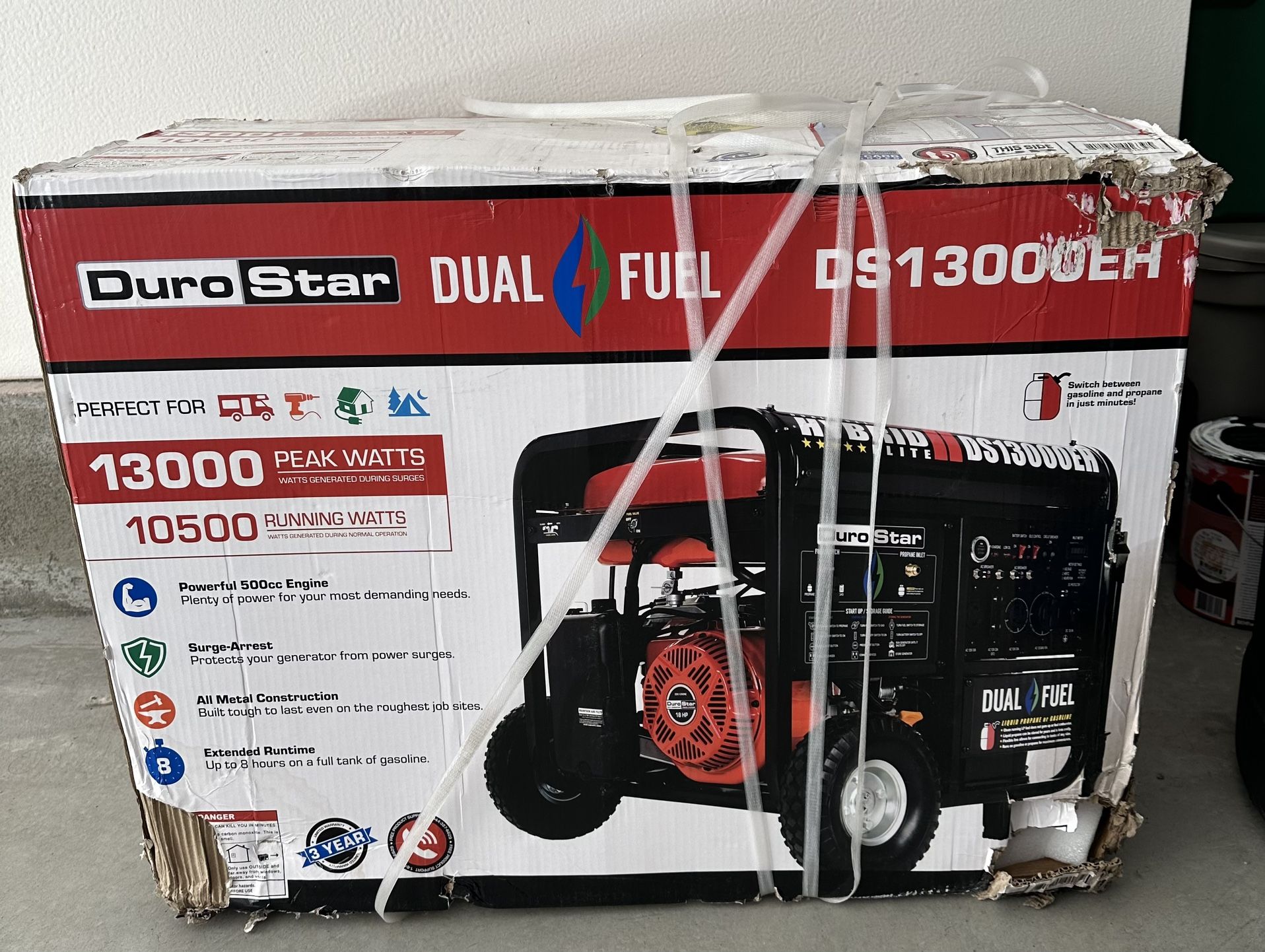 DuroStar DS13000EH / Dual fuel Portable Generator