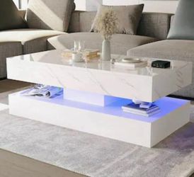 Lent Glitter Wood - LED Coffee Table