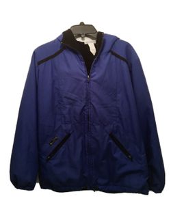 Vintage Blue Speedo 100% Polyester Size Small Coat With Lining