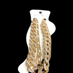 Cuban Link Anklett Faux Gold