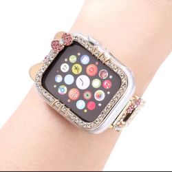 Protective Case for Apple Watch Case 9/8/7 41mm 45mm Bling Rhinestone