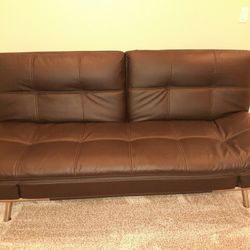Like New. Leather Sofa Bed And Dresser!!!